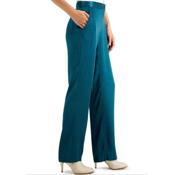 Alfani Teal Patterned Women's Pants - Picture 10 of 10